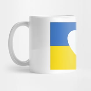 Ukraine Flag with Heart Mug